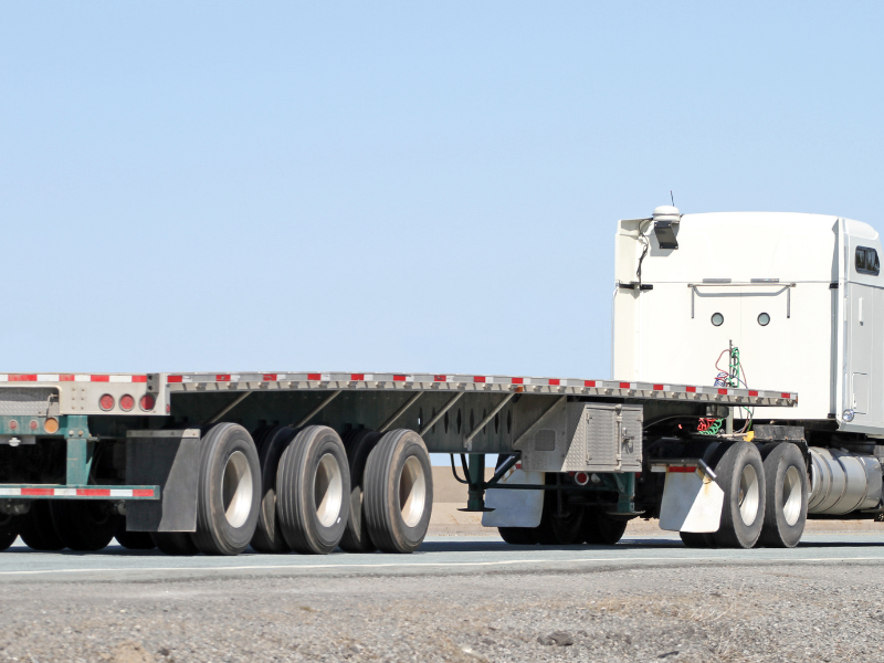 Image showing a highway with a tractor trailer truck in Alabama.