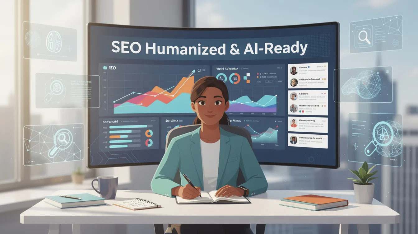 The image showcases a digital interface displaying a Google Business Profile, highlighting essential features like business hours, customer reviews, and the business address. This profile serves as a free tool for small business owners to enhance visibility on Google Search and Maps, attracting new customers and managing their online presence effectively.