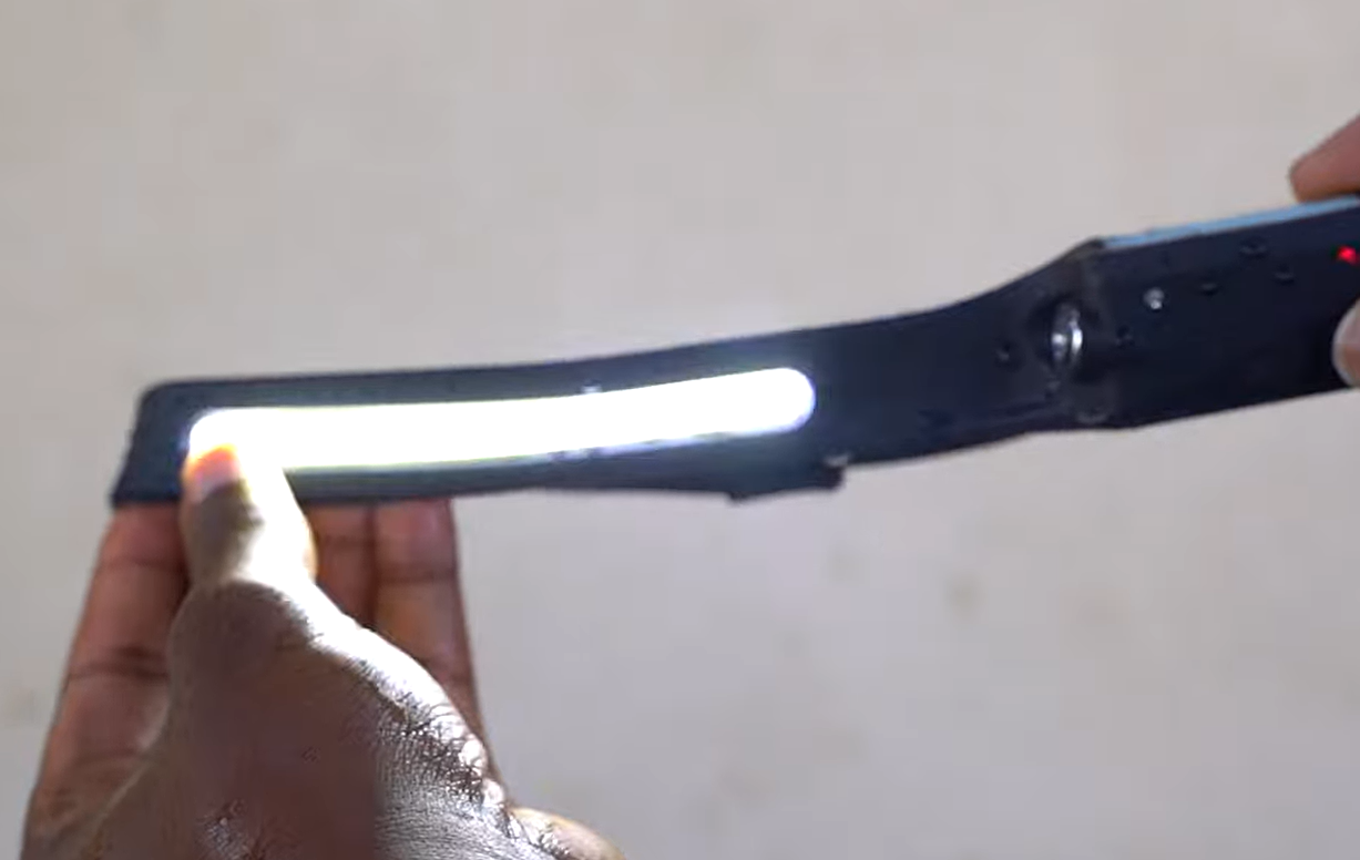 BIAT headlamp still working after ran on water