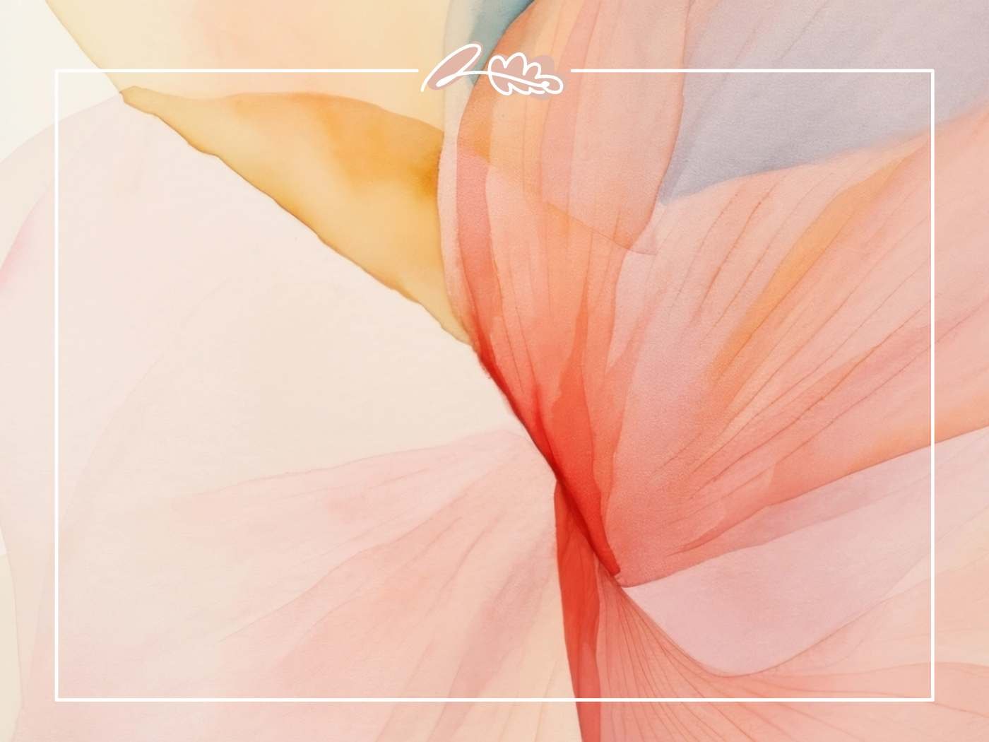 Abstract Flower Art: Soft pastel abstract flower petals with smooth flowing colours in shades of pink and peach.