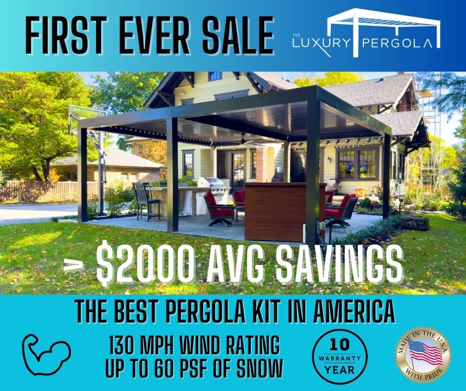 A limited-time offer for a pergola with a big discount