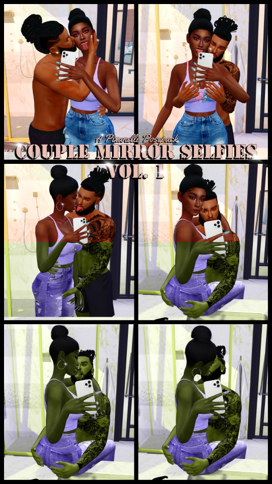 Couple Mirror Selfies Version 1 Pose Pack