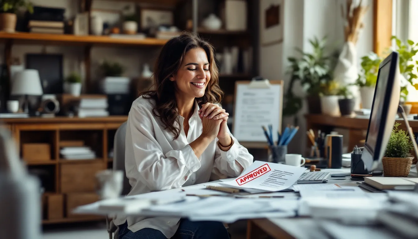 A small business owner is smiling with relief after successfully removing disputed information from their credit report, which had previously affected their credit history. This positive outcome reflects their efforts in disputing negative items and ensuring accurate reporting by credit bureaus.