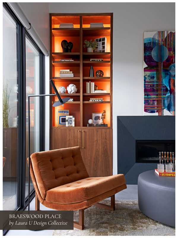 interior design isn't a one size fits all experience but colorful furniture always makes an impact as shown in this library