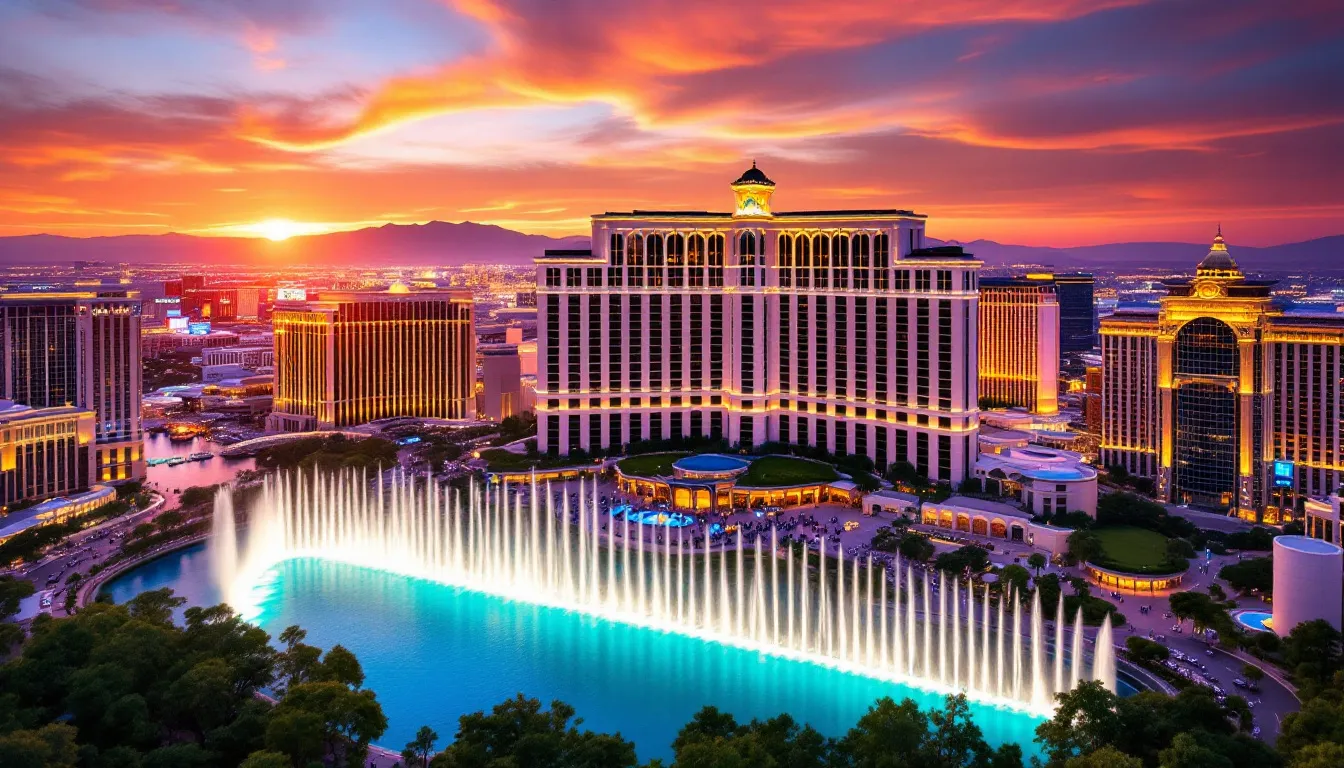 Le Bellagio à Las Vegas, un des plus beaux casinos du monde.