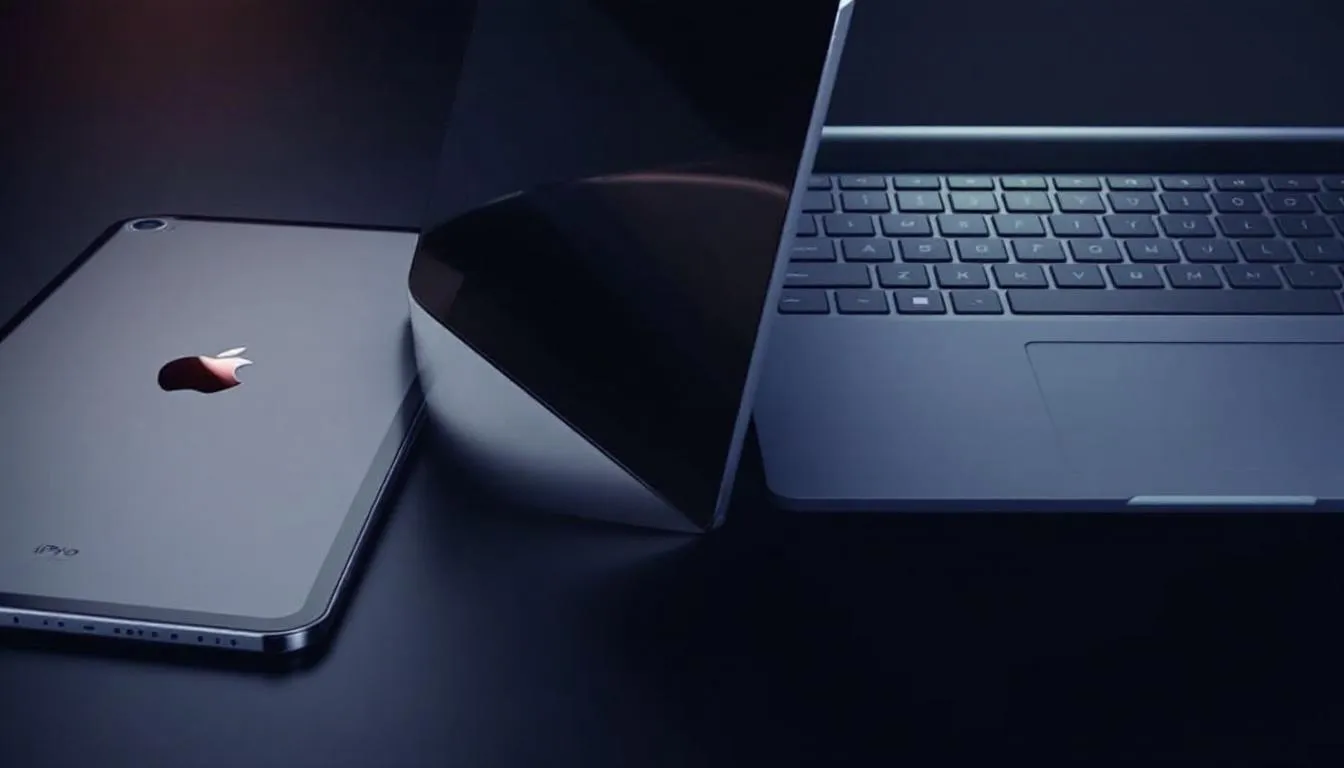 &Eacute;cran de l'iPad Pro et de la Surface Pro compar&eacute;.