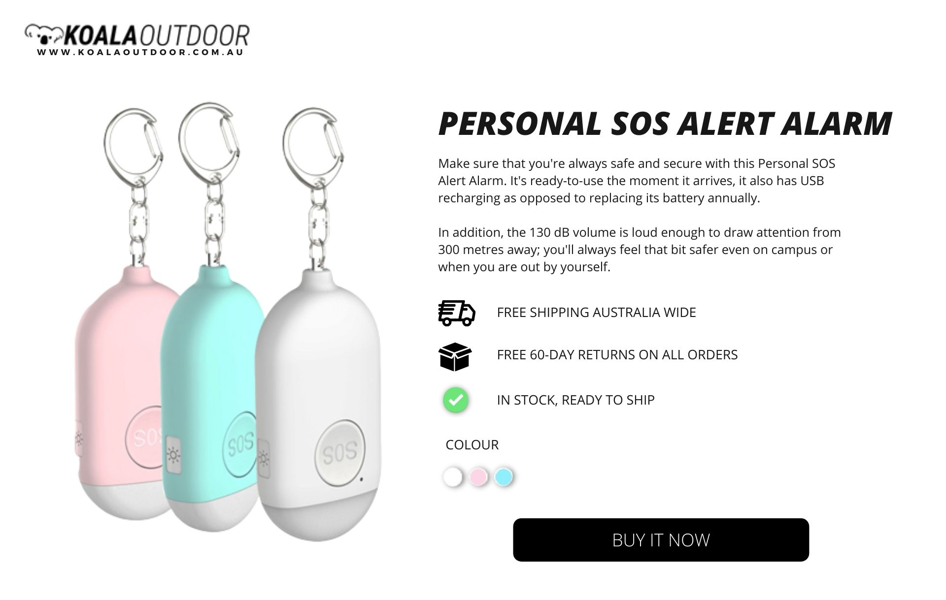 personal tap emergency SOS alarm