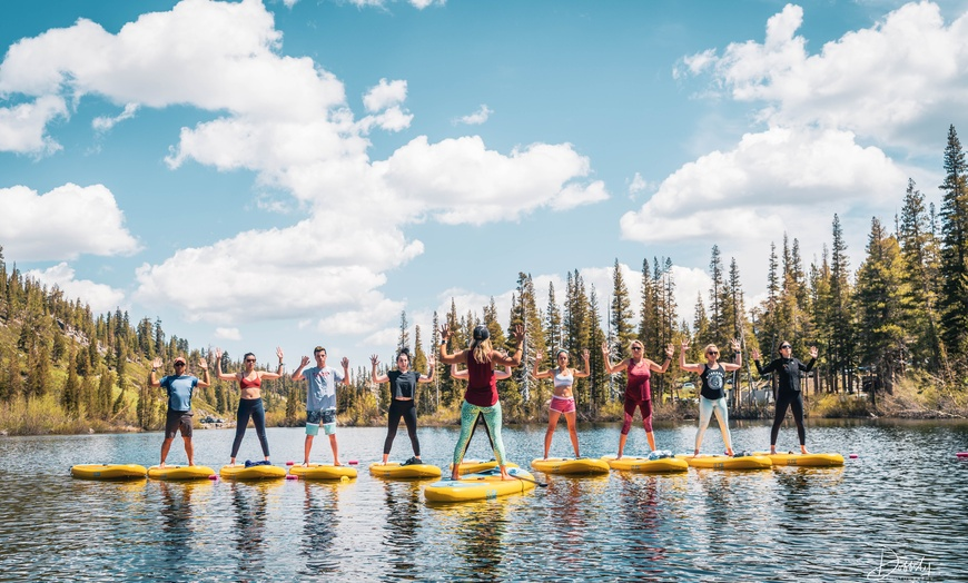 group on hard paddle boards