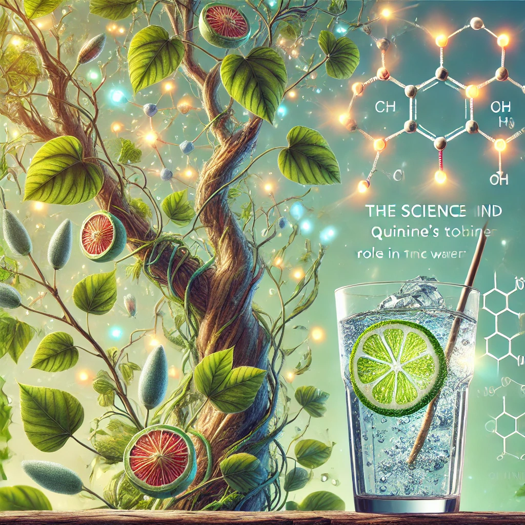 Cinchona tree and quinine molecular