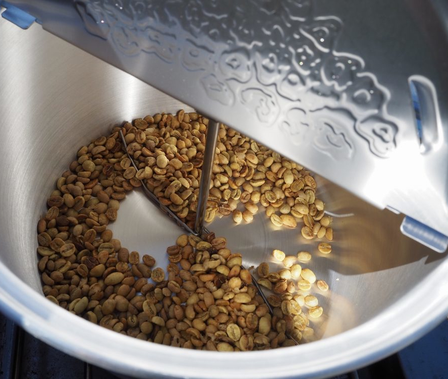popcorn popper roasting coffee beans