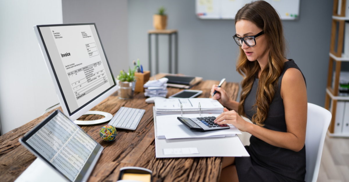 A woman studying taxes with onlyfans tax accountant guide