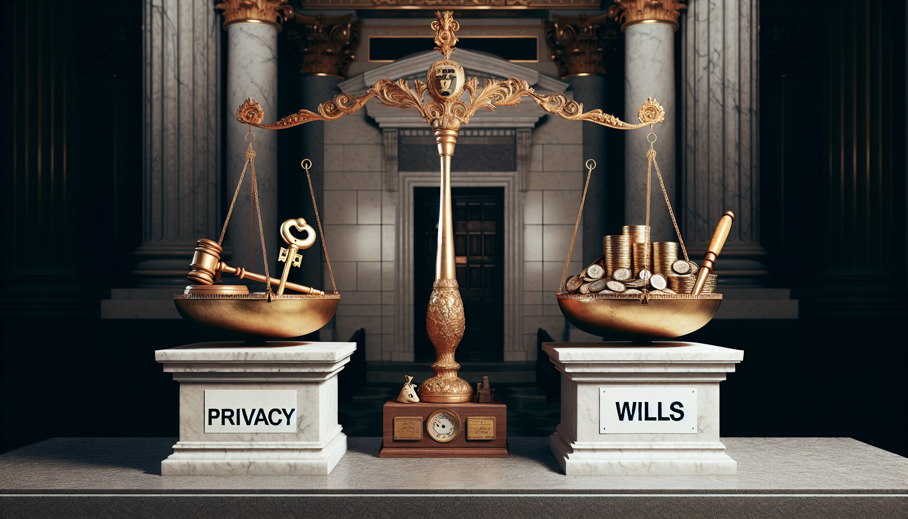 Illustration comparing living trusts and wills