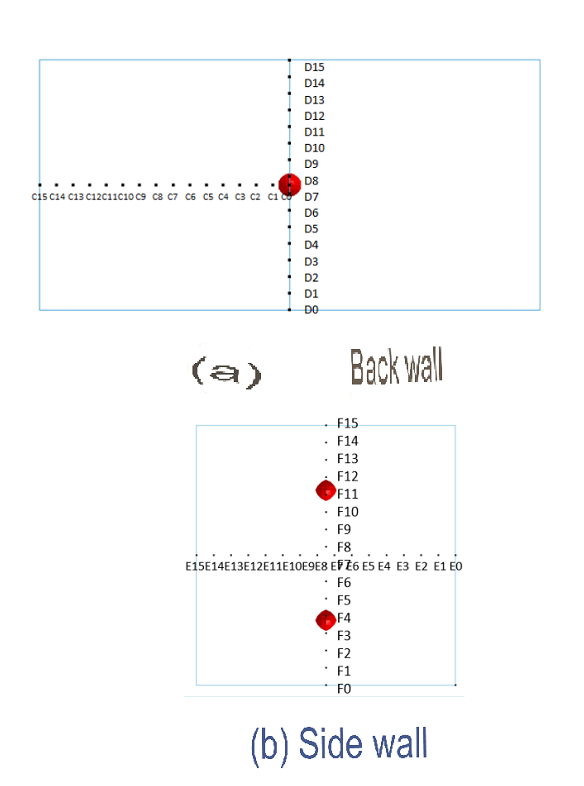 Layout of Measurement Points on Rear and Side Walls