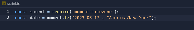 Using moment function comparedates in different time zones