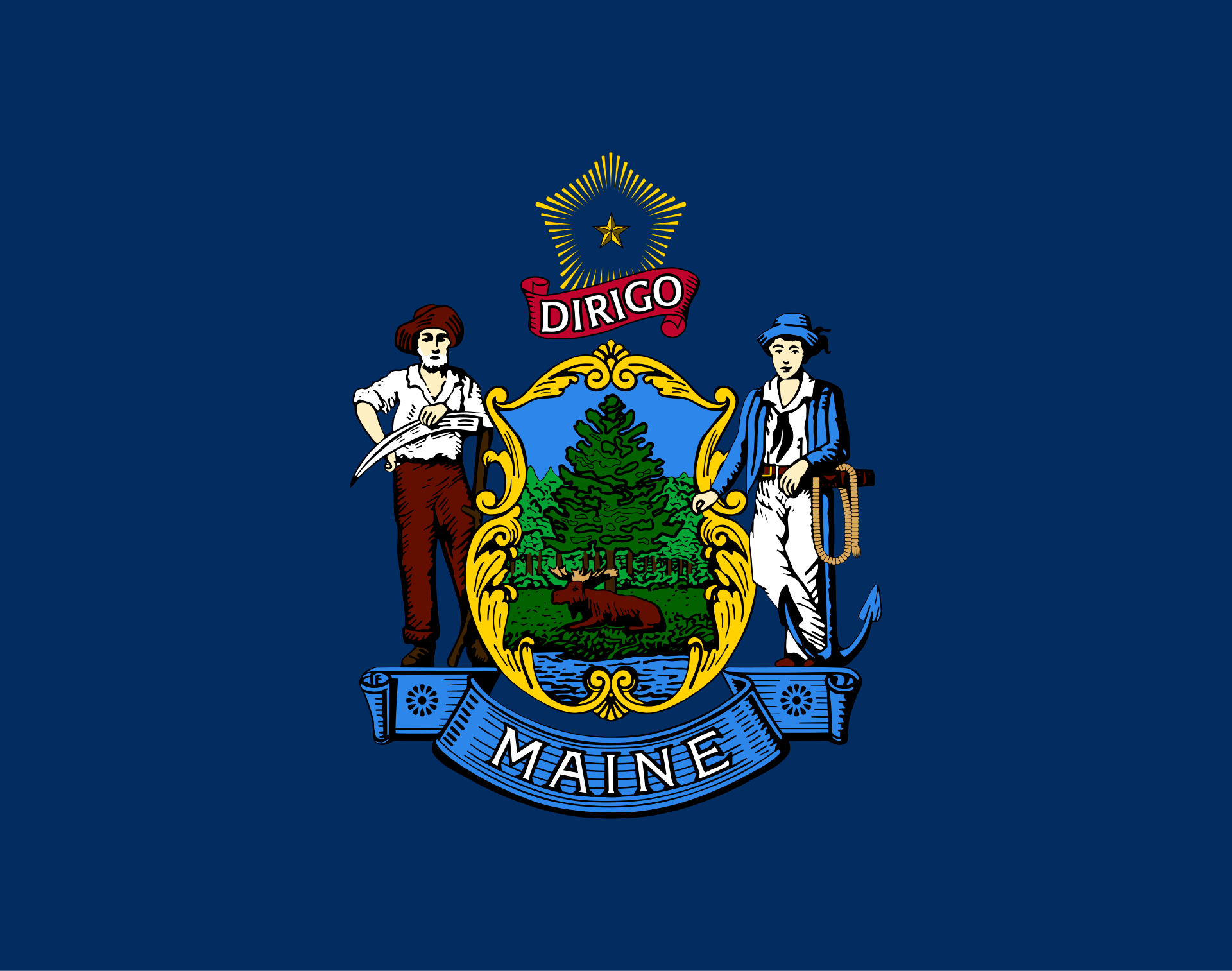 Maine, state, flag, business loans in maine