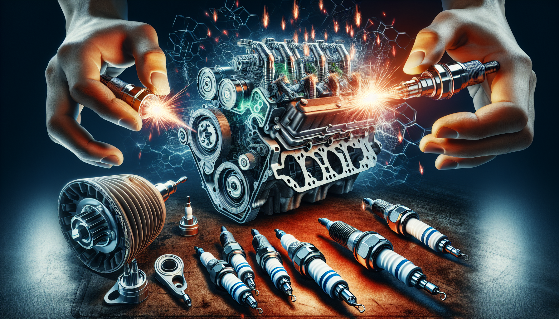 Illustration of upgraded ignition components enhancing engine efficiency