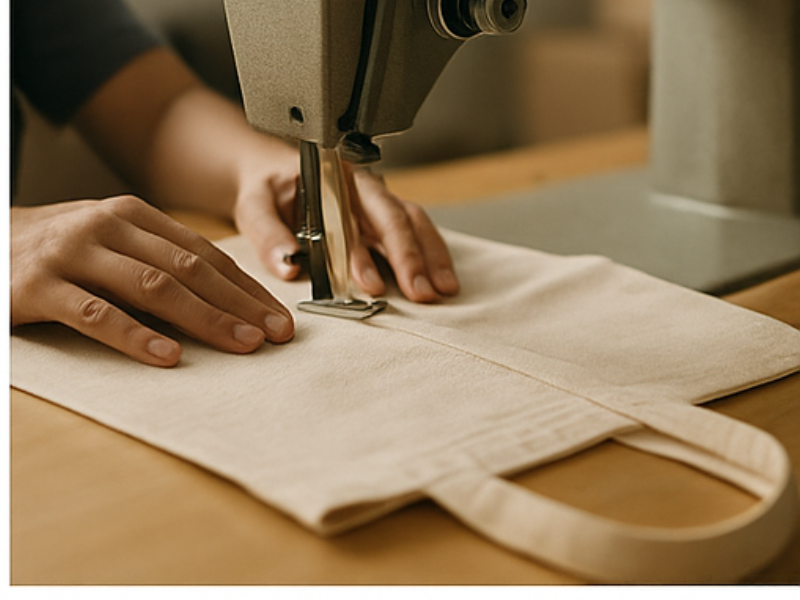 an illustration of a cutting and stitching 