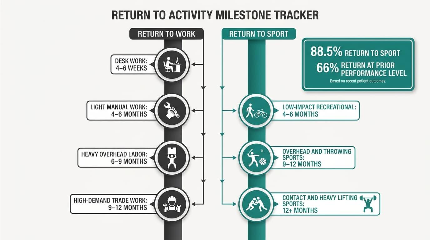 Return to Work and Sport: Realistic Milestones