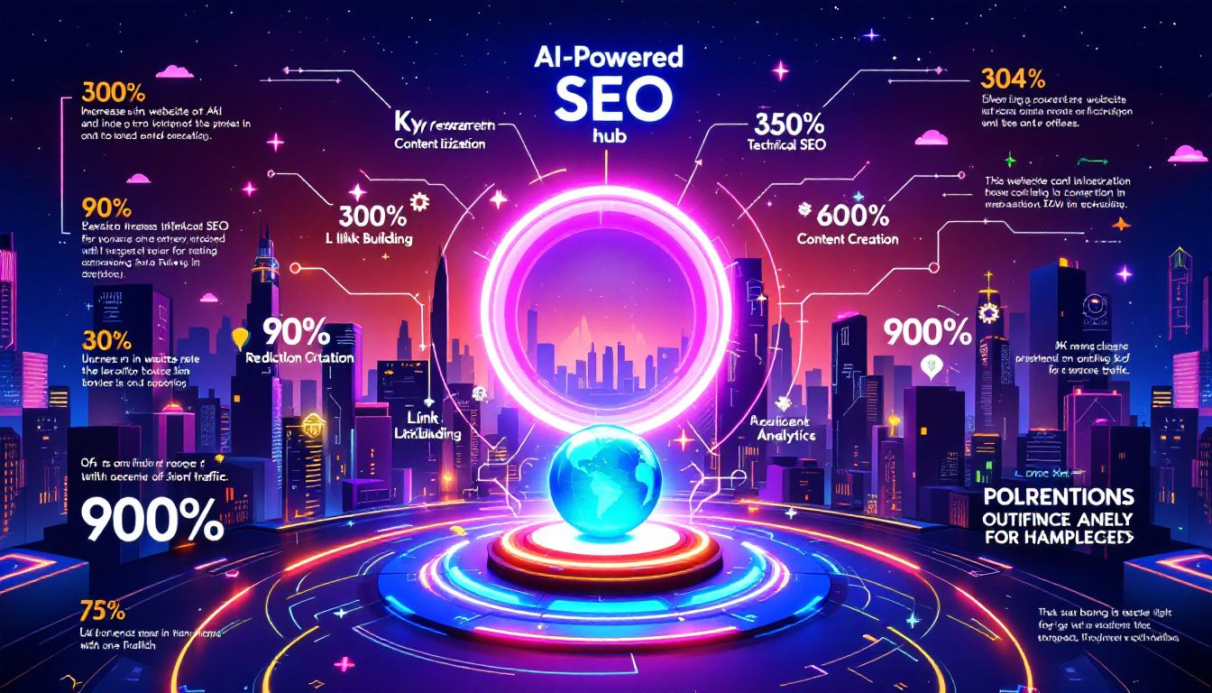 An image showcasing AI-powered SEO tools and their impact on search engine optimization.