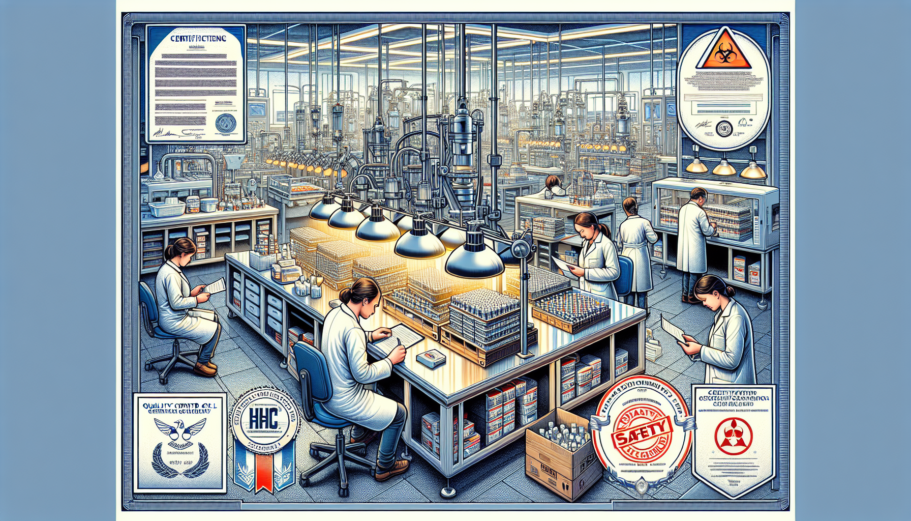 Illustration zur Qualität und Sicherheit von HHC-Produkten.