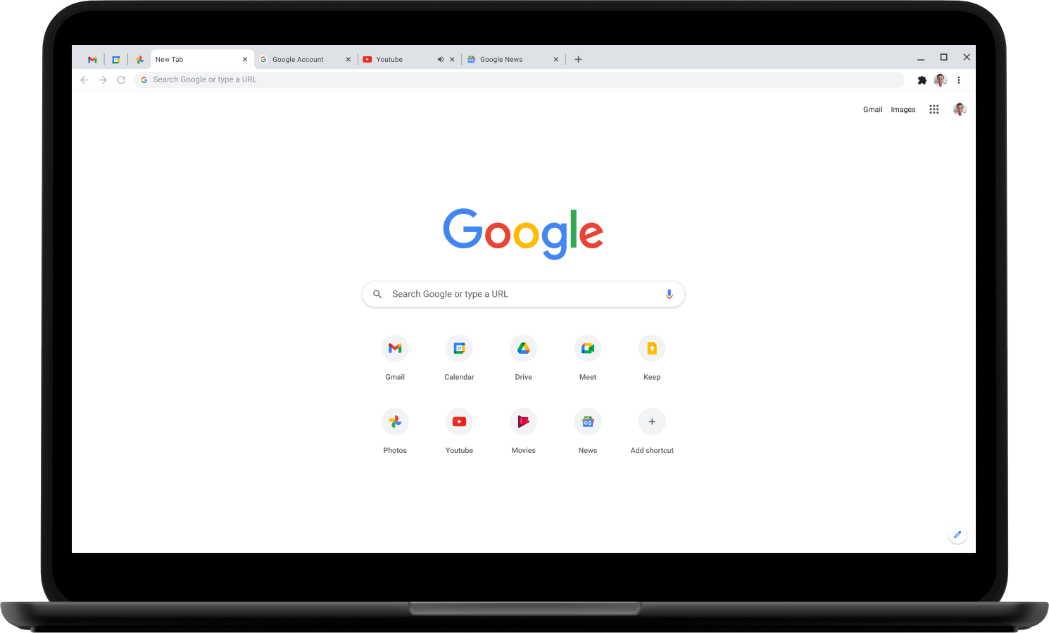 Google Chrome browser on a PC