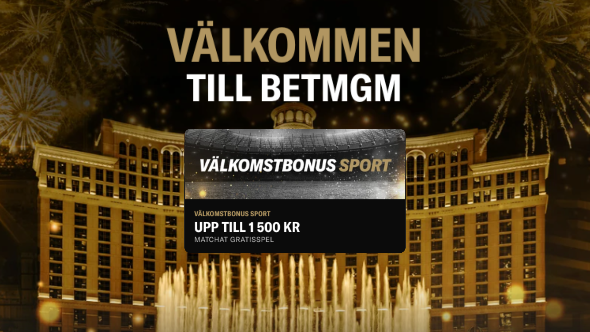 BetMGM - Gratisspel värt upp till 1500 kr