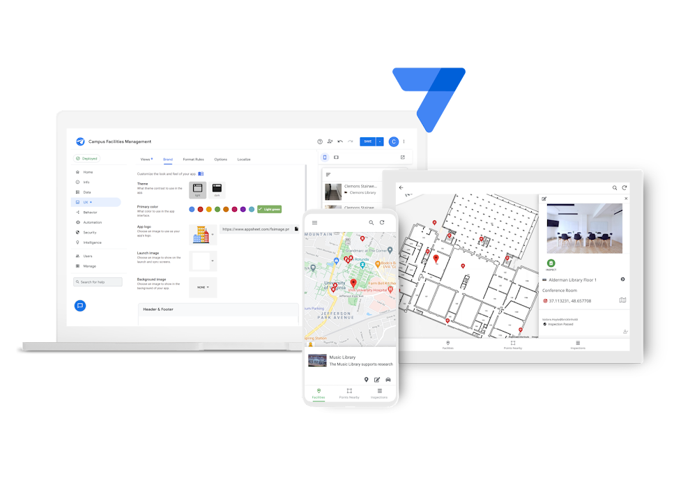 Google app sheet interface