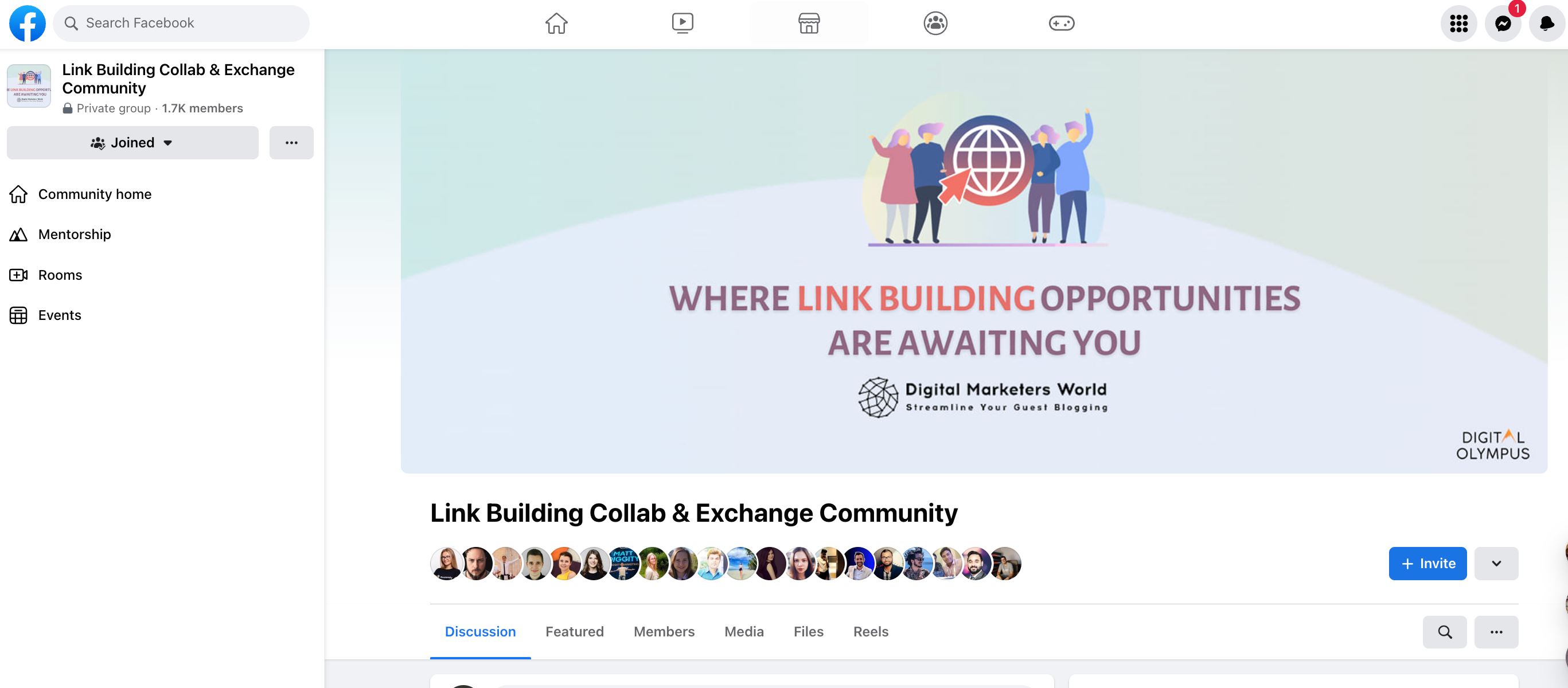 link building group on facebook