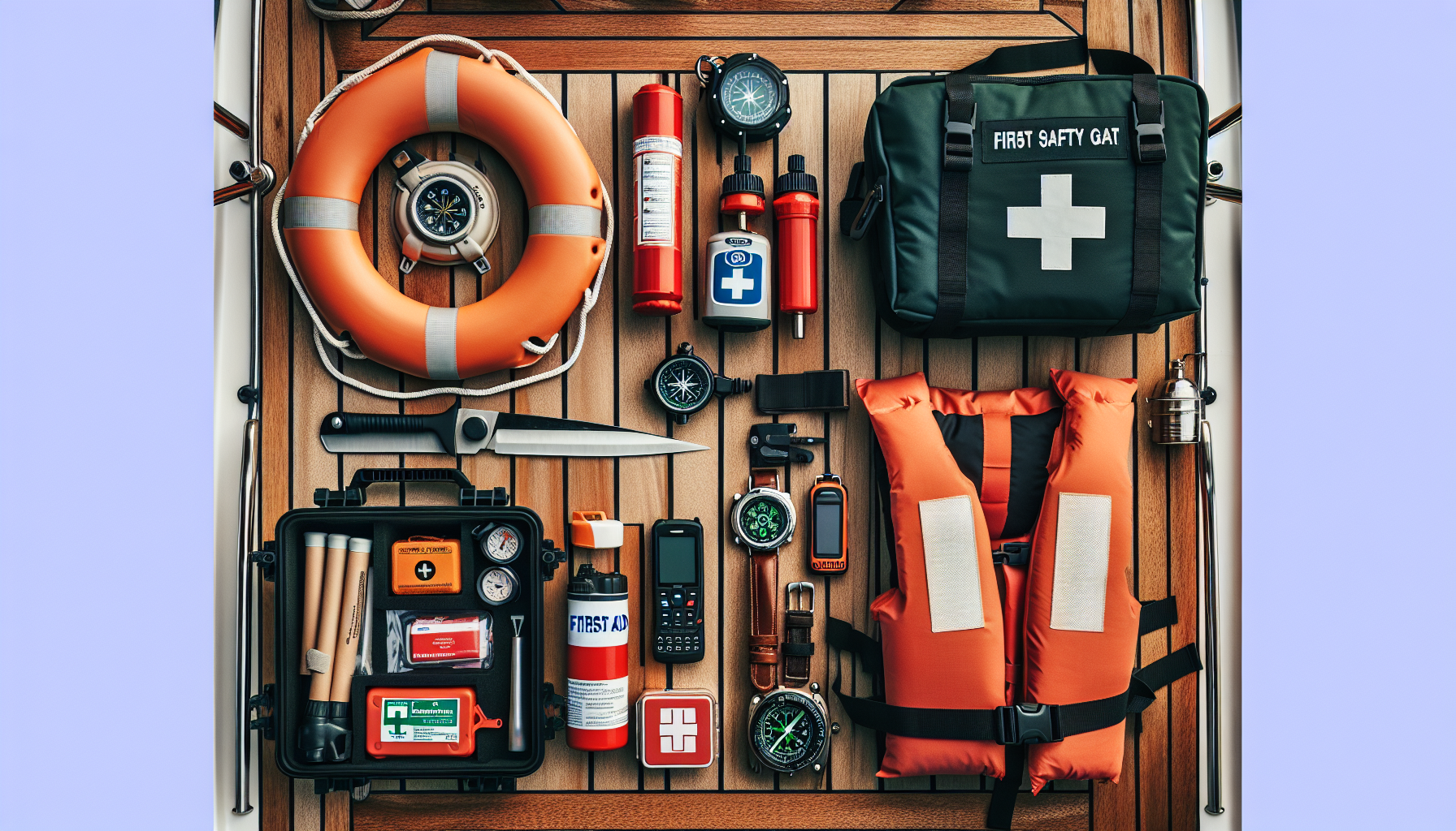 Packing essential safety gear for boating