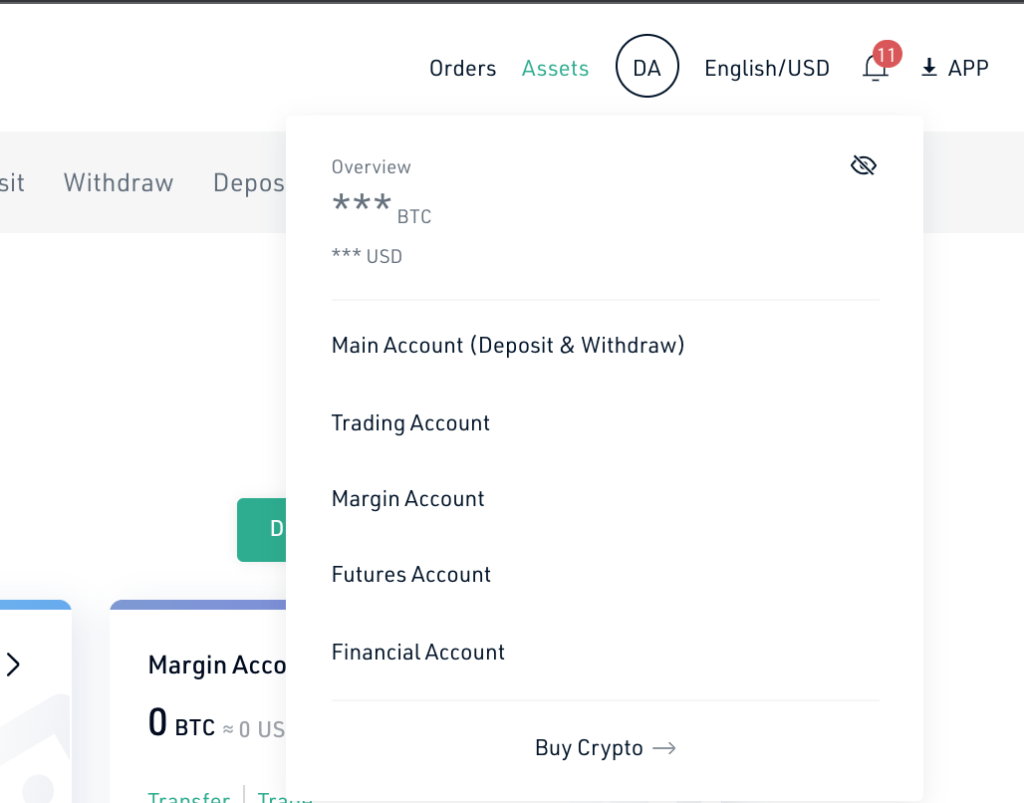 go to your trading account by clicking assets in the top right of KuCoin