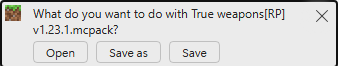 The mod pack file to be downloaded.