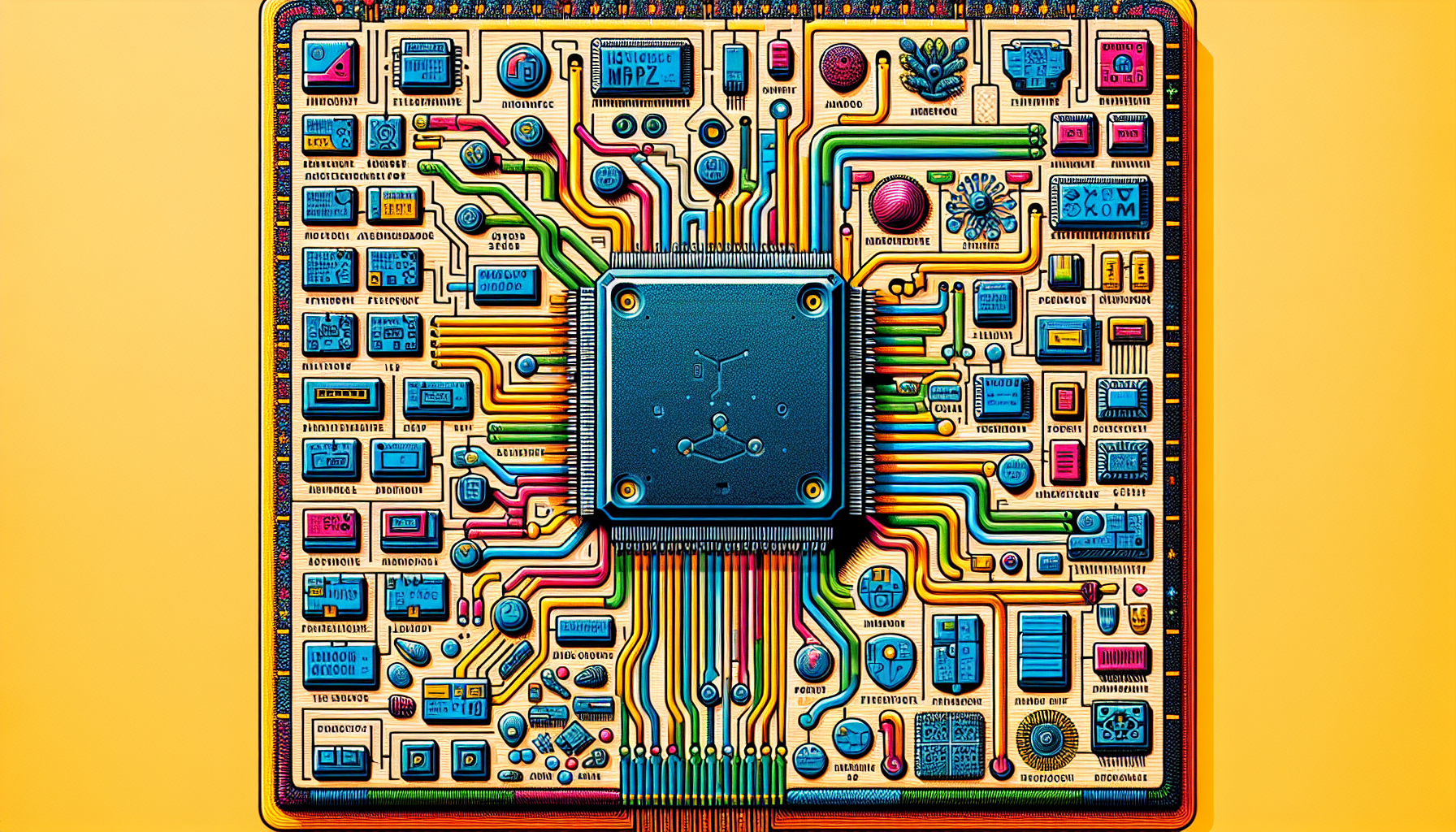 Illustration of selecting peripherals and memory options in microcontrollers