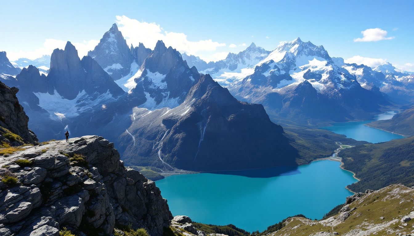 A beautiful view of Las Torres in Patagonia, showcasing the breathtaking landscape.