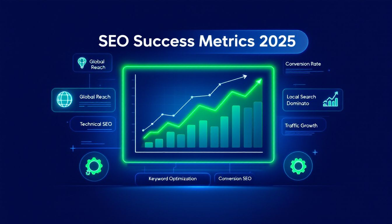 A graph showing metrics for measuring SEO success in 2025.