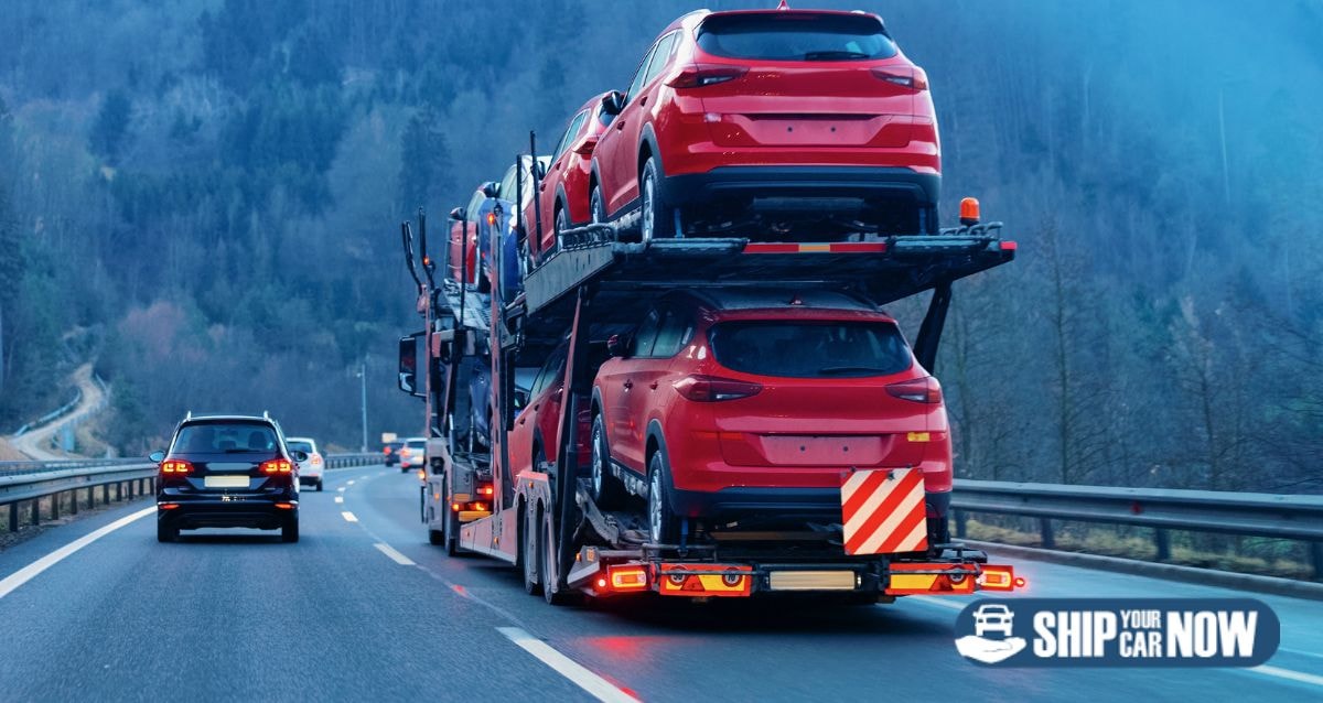 With open carrier transport your car is shipped with other vehicles
