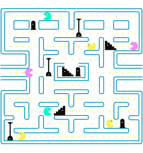 pacman, game, video game