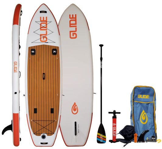 angler fishing paddle board