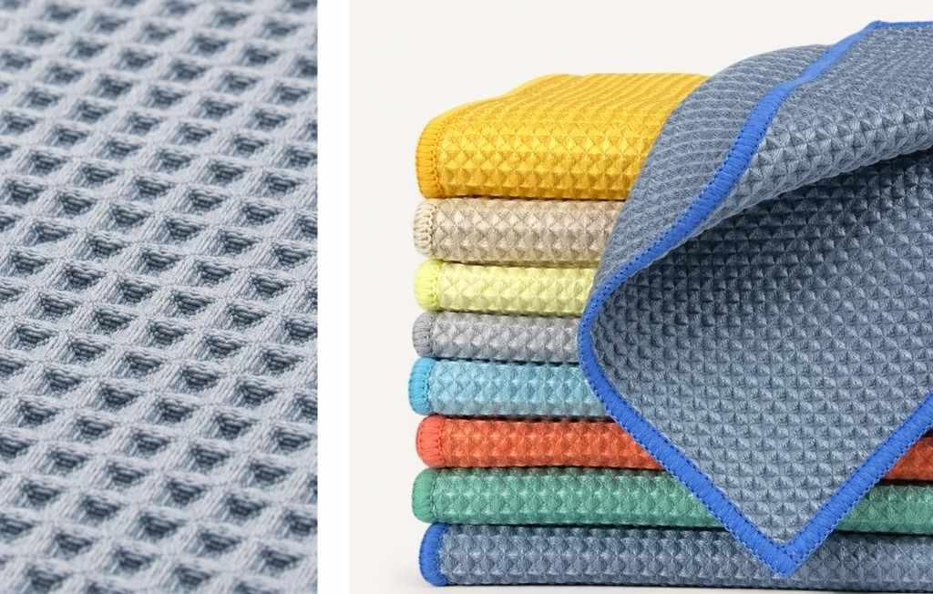 Waffle weave microfiber cloth