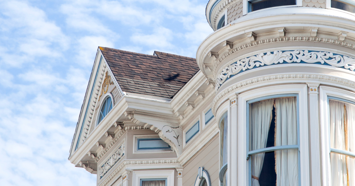 Close-up of ornate Victorian architecture, a hallmark of Ocean Grove rentals and Ocean Grove summer vacation homes.
