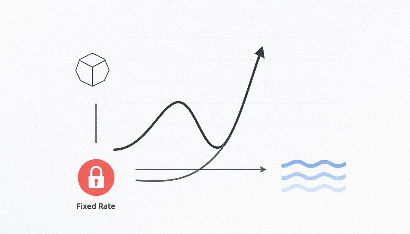 A visual representation of home loan interest rates, illustrating fixed and floating rates.
