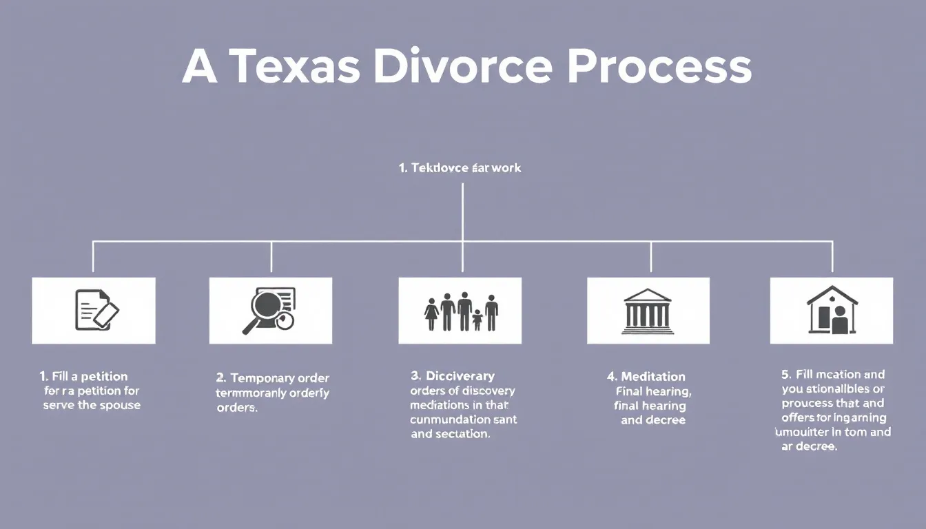 An overview of the Texas divorce process, including key steps and timelines.