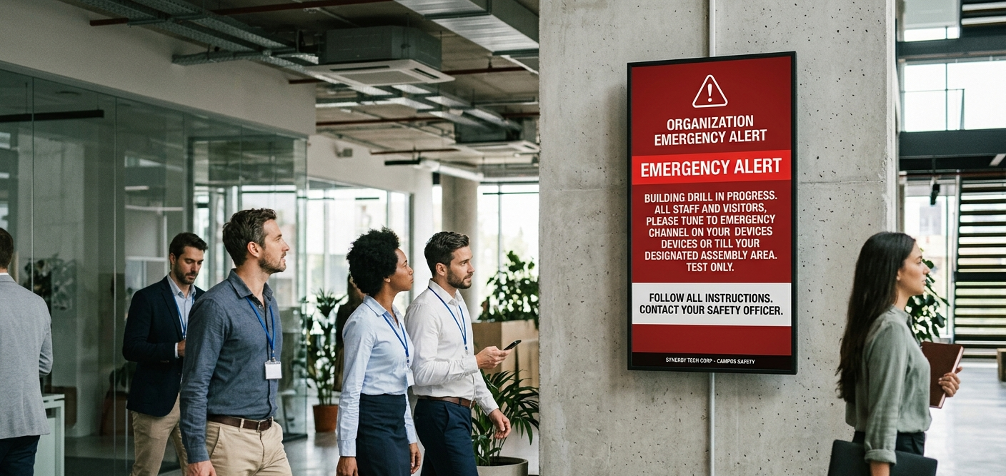 5 Best Digital Signage Software Companies For Emergency Alerts 2 the types of emergencies organizations may need to respond to