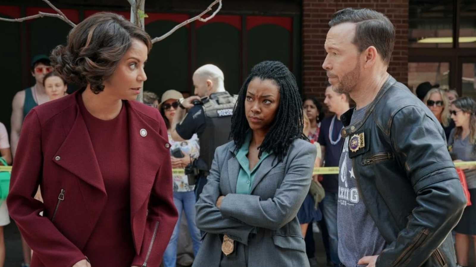 Donnie Wahlberg, Sonequa Martin-Green, and Gloria Reuben in Boston Blue