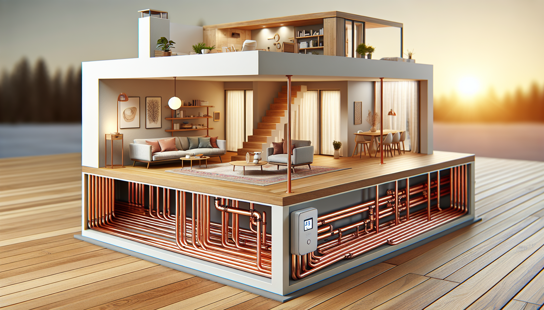 Hydronic heating system with radiant heat
