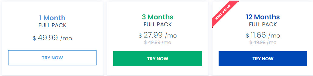 Pricing packages of the uMobix monitoring app
