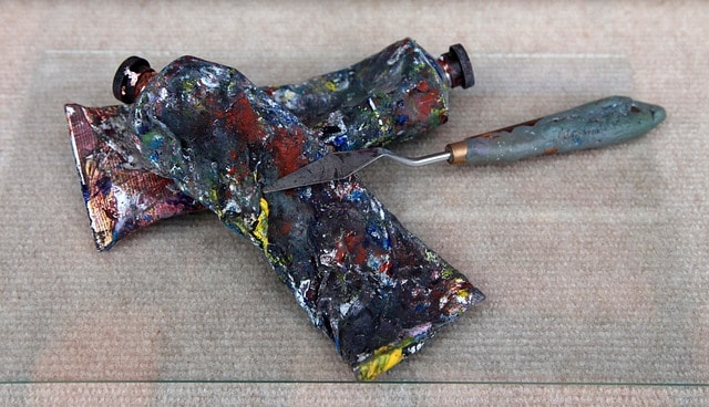 tubes of dried paint