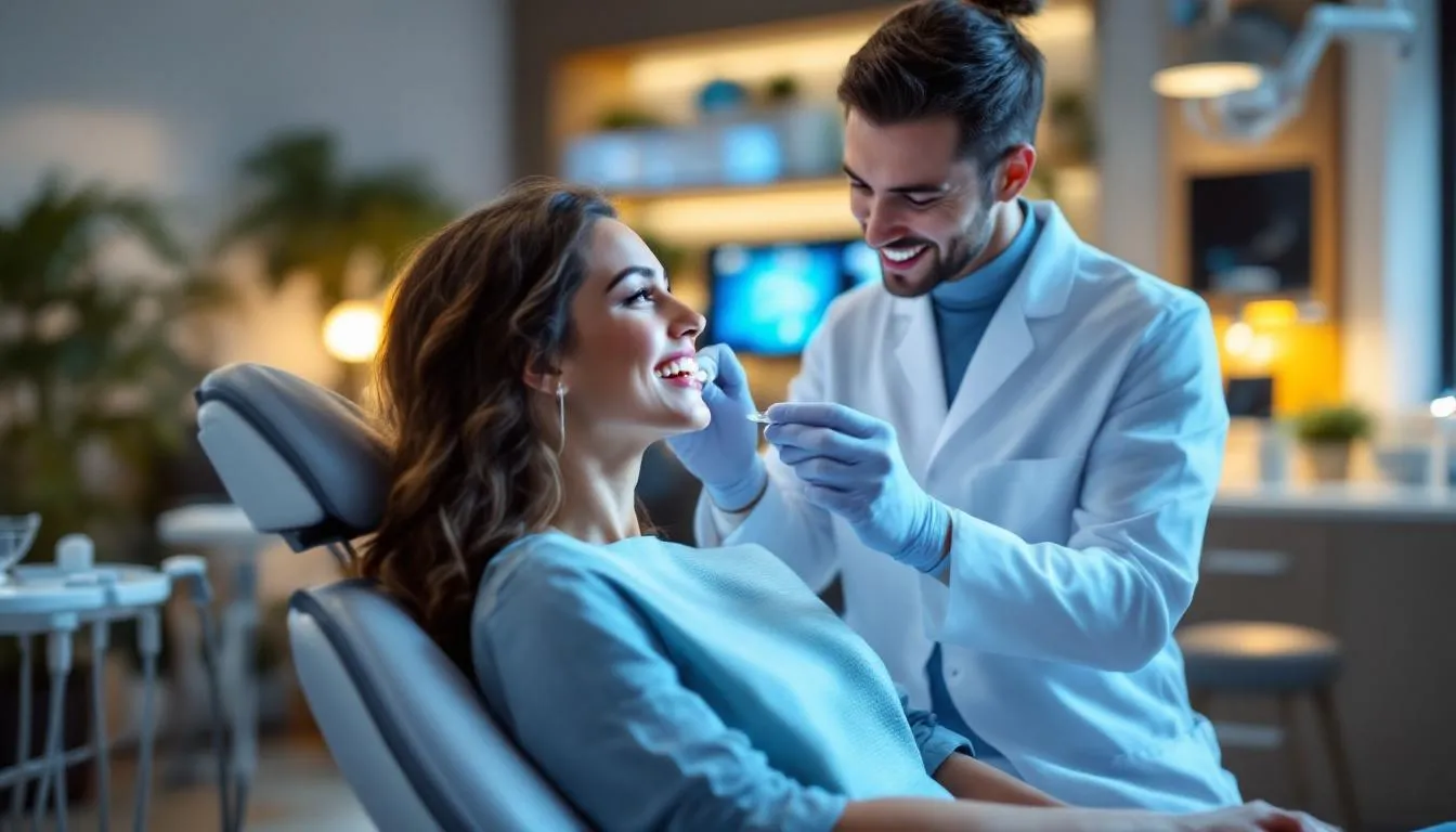Personalized orthodontic care being provided to a patient.