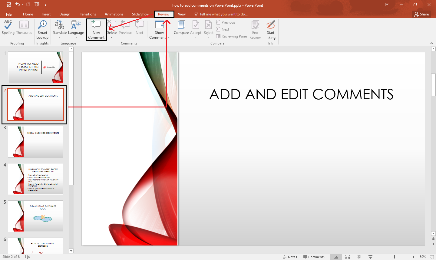 How To Show Comments In Powerpoint Slideshow