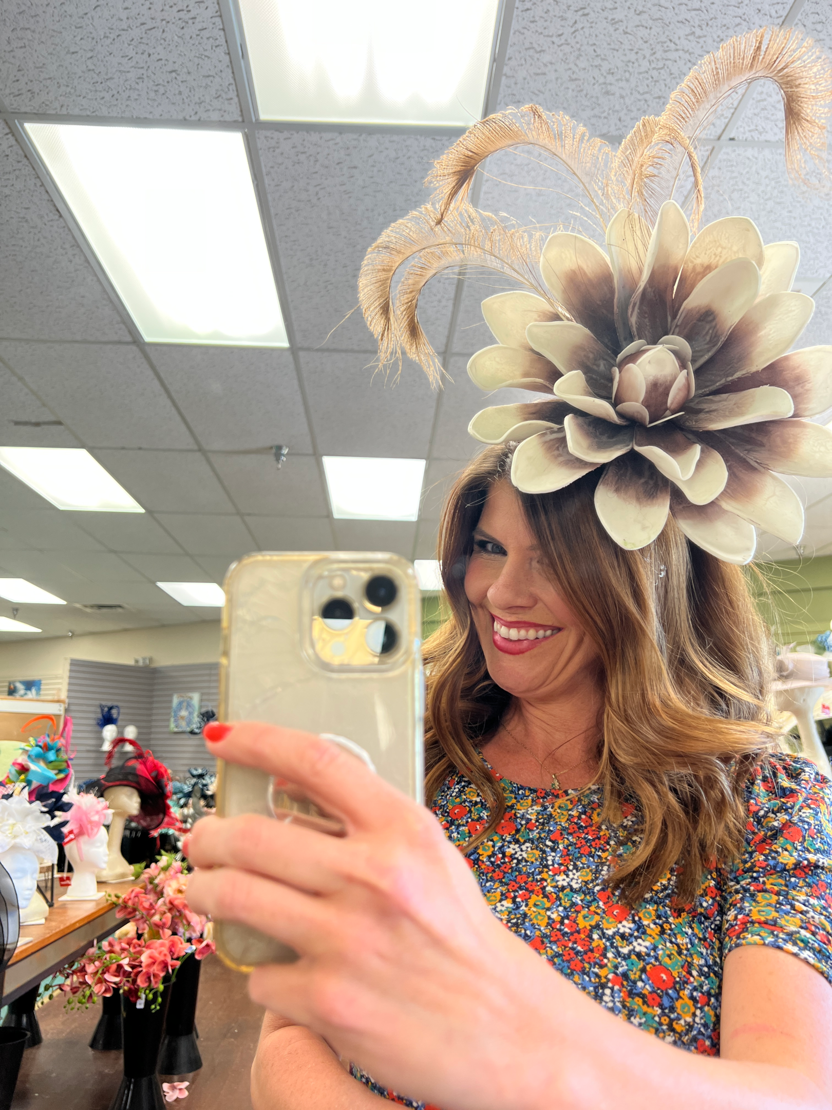 Kentucky Derby hat - this one has beautiful shades of brown