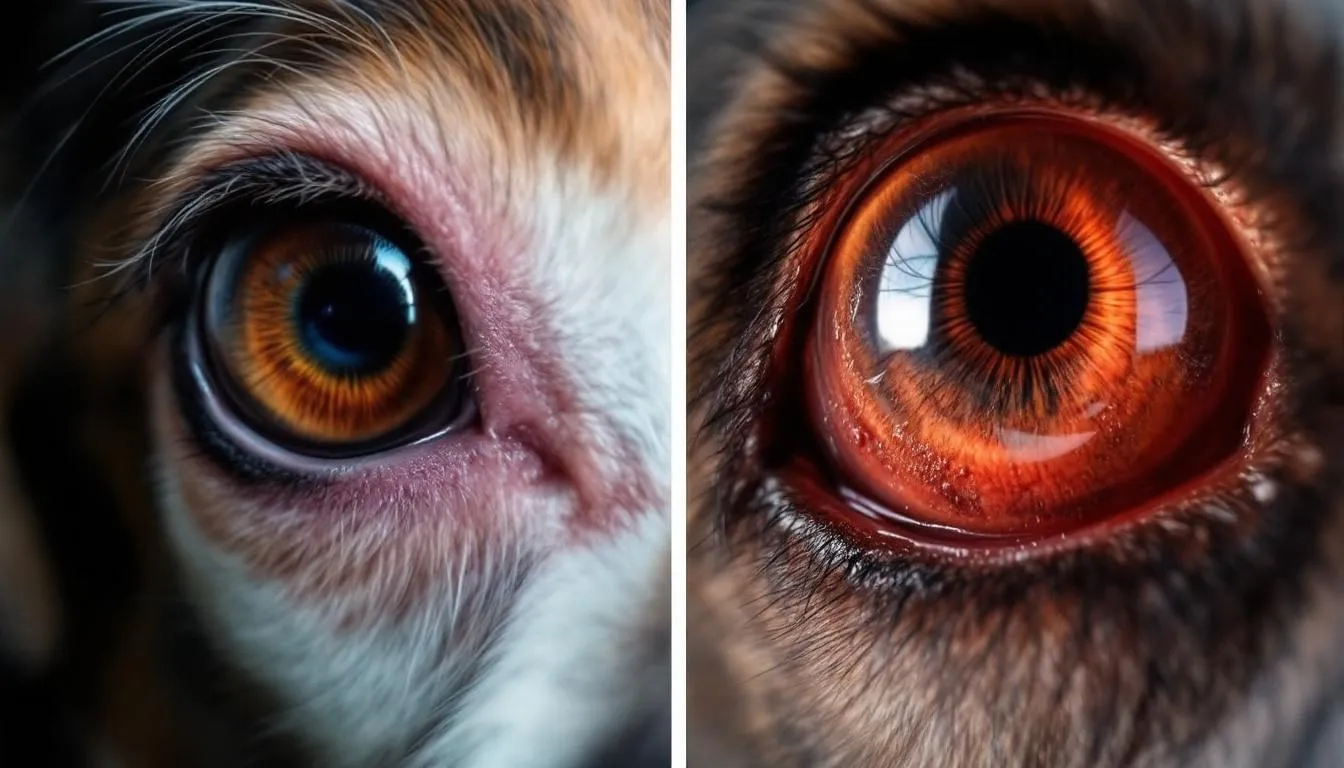 The image shows a close-up of a dog